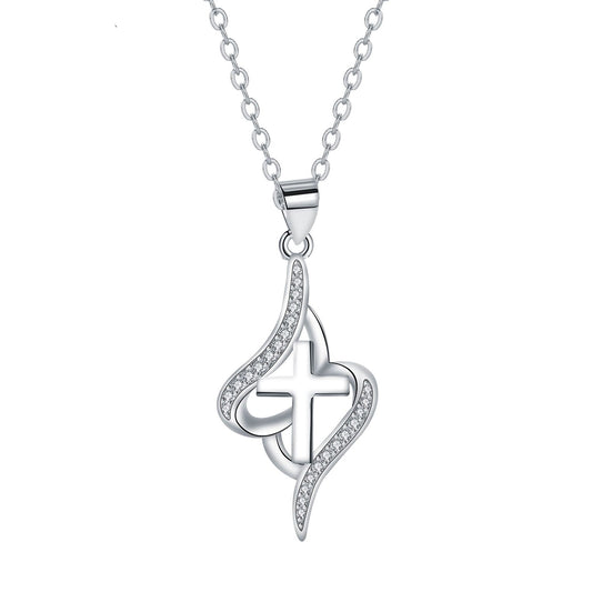 Copper With Silver Plated Heart Pendant Necklace
