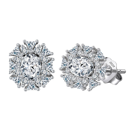 925 Sterling Silver Zircon Earrings