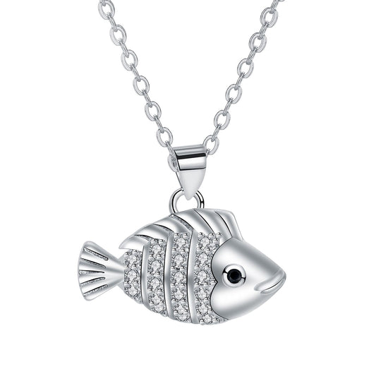 Copper With Silver Plated Fish Pendant Necklace