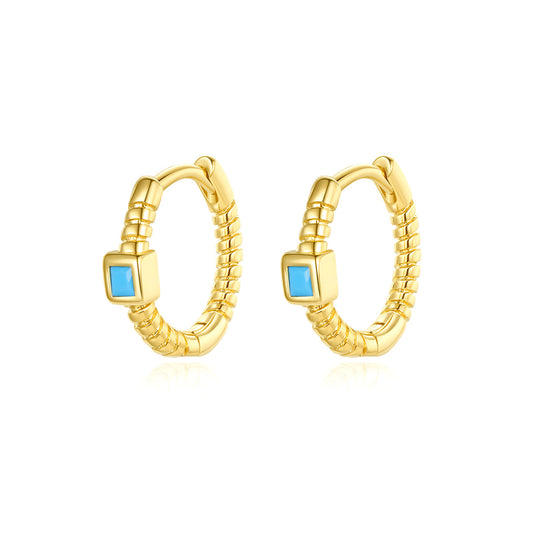 Copper With Gold Plated Fashion Jewelry Earrings