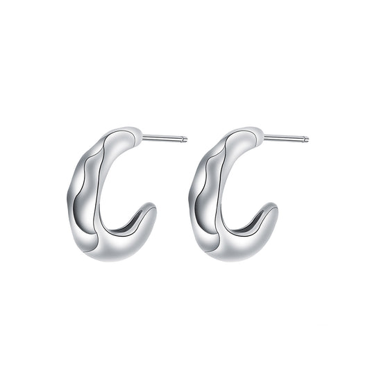 Copper With Silver Plated Fashion Jewelry Earrings