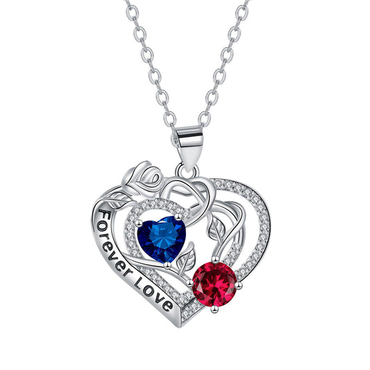 Copper With Silver Plated Heart Pendant Necklace