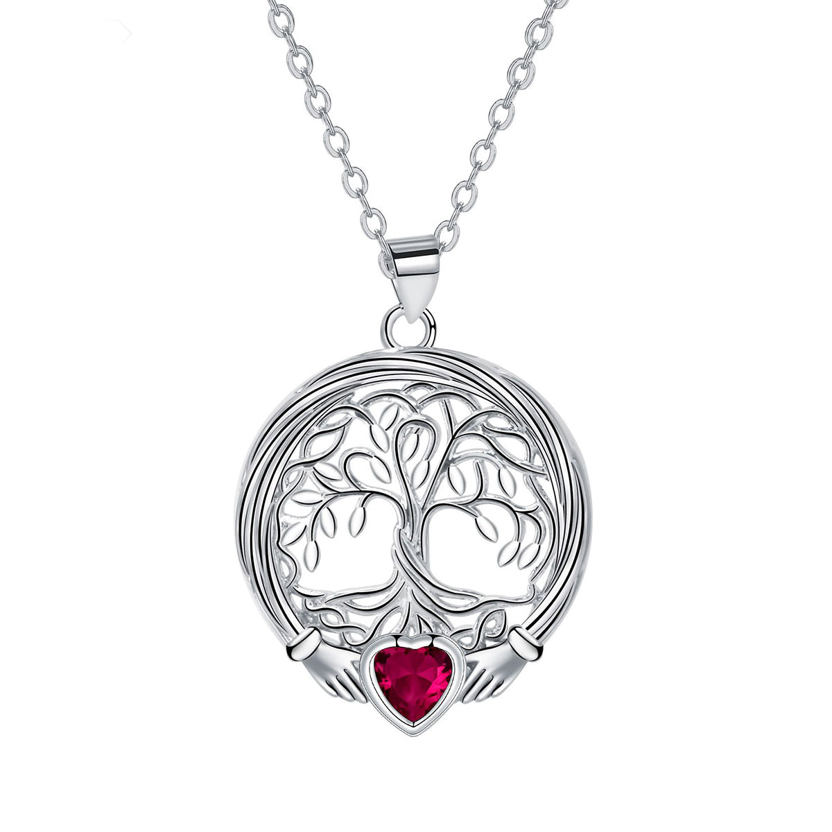 Copper With Silver Plated Tree of Life Pendant Necklace