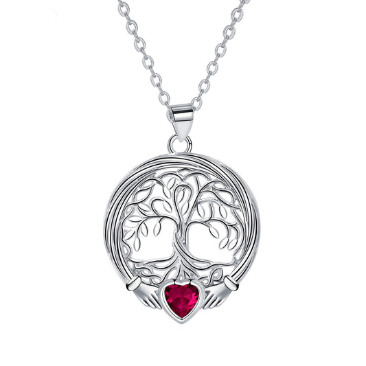 Copper With Silver Plated Tree of Life Pendant Necklace