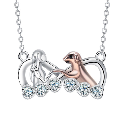 Copper With Silver/Rosgold Plated Infinity Pendant Necklace