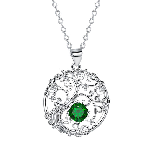 Copper With Silver Plated Tree of Life Pendant Necklace