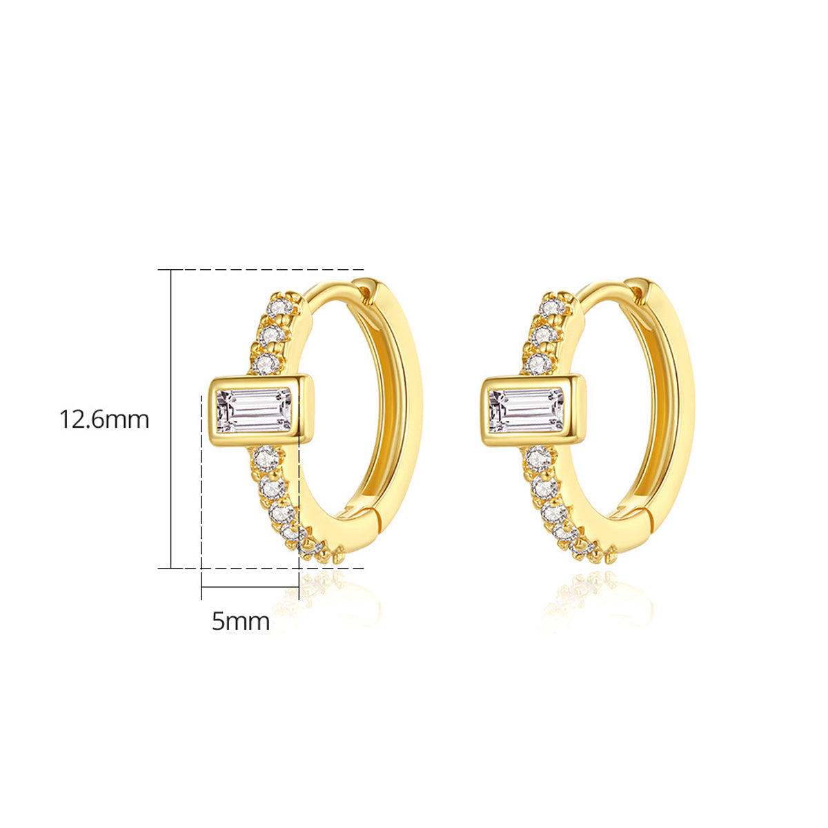 Copper With Gold Plated Fashion Jewelry Earrings