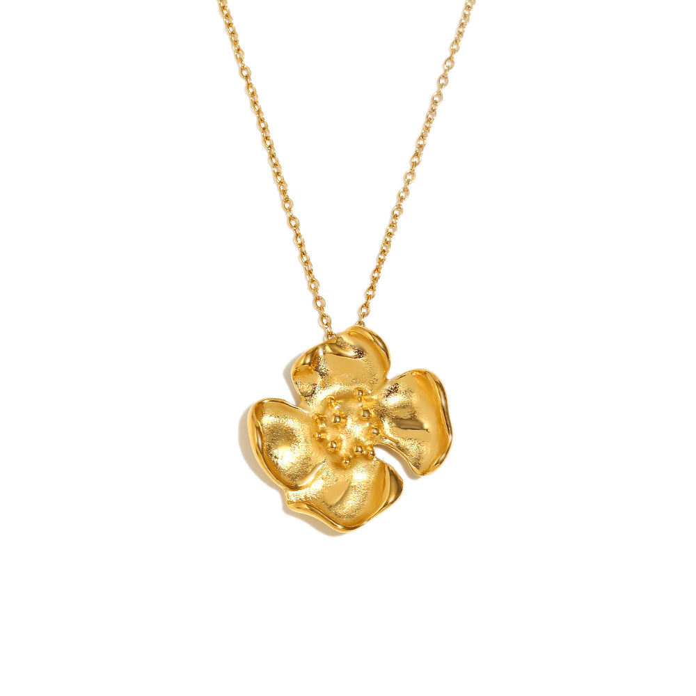 316L Stainless Steel Jewelry Fashion Flower Necklace Chain