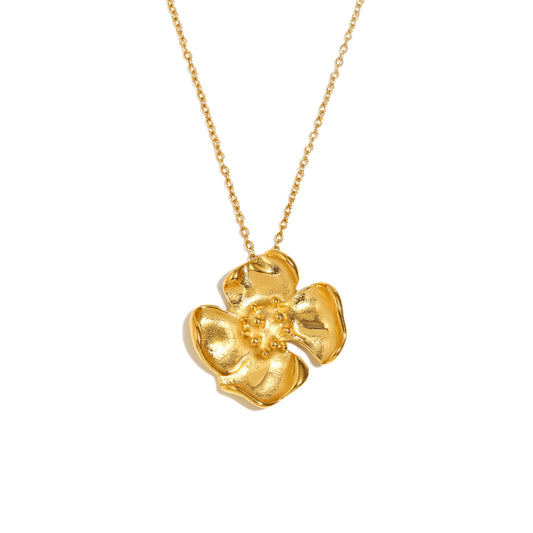 316L Stainless Steel Jewelry Fashion Flower Necklace Chain