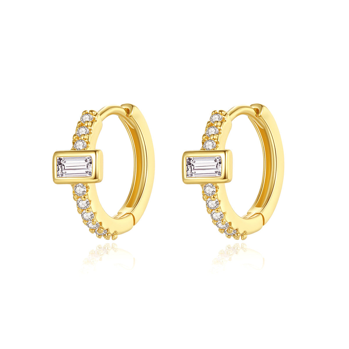 Copper With Gold Plated Fashion Jewelry Earrings