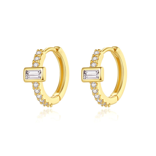 Copper With Gold Plated Fashion Jewelry Earrings