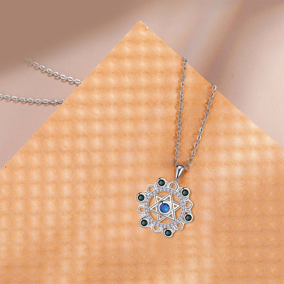 Copper With Silver Plated Skywheel Pendant Necklace