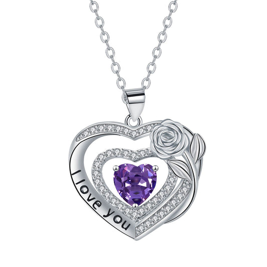 Copper With Silver Plated Heart Pendant Necklace