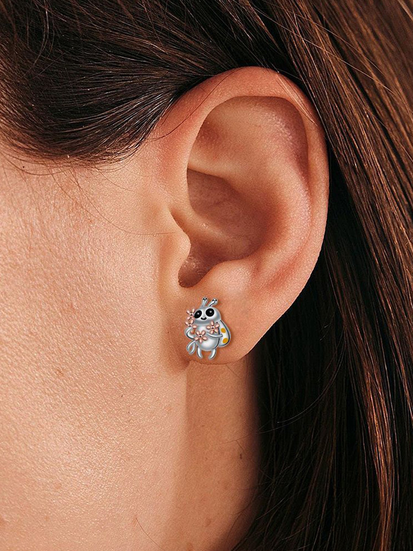 Cute Bee Design Stud Earrings, Fashionable Earrings for Women & Girls, Trendy All-match & Exquisite Jewelry for Birthday Gift