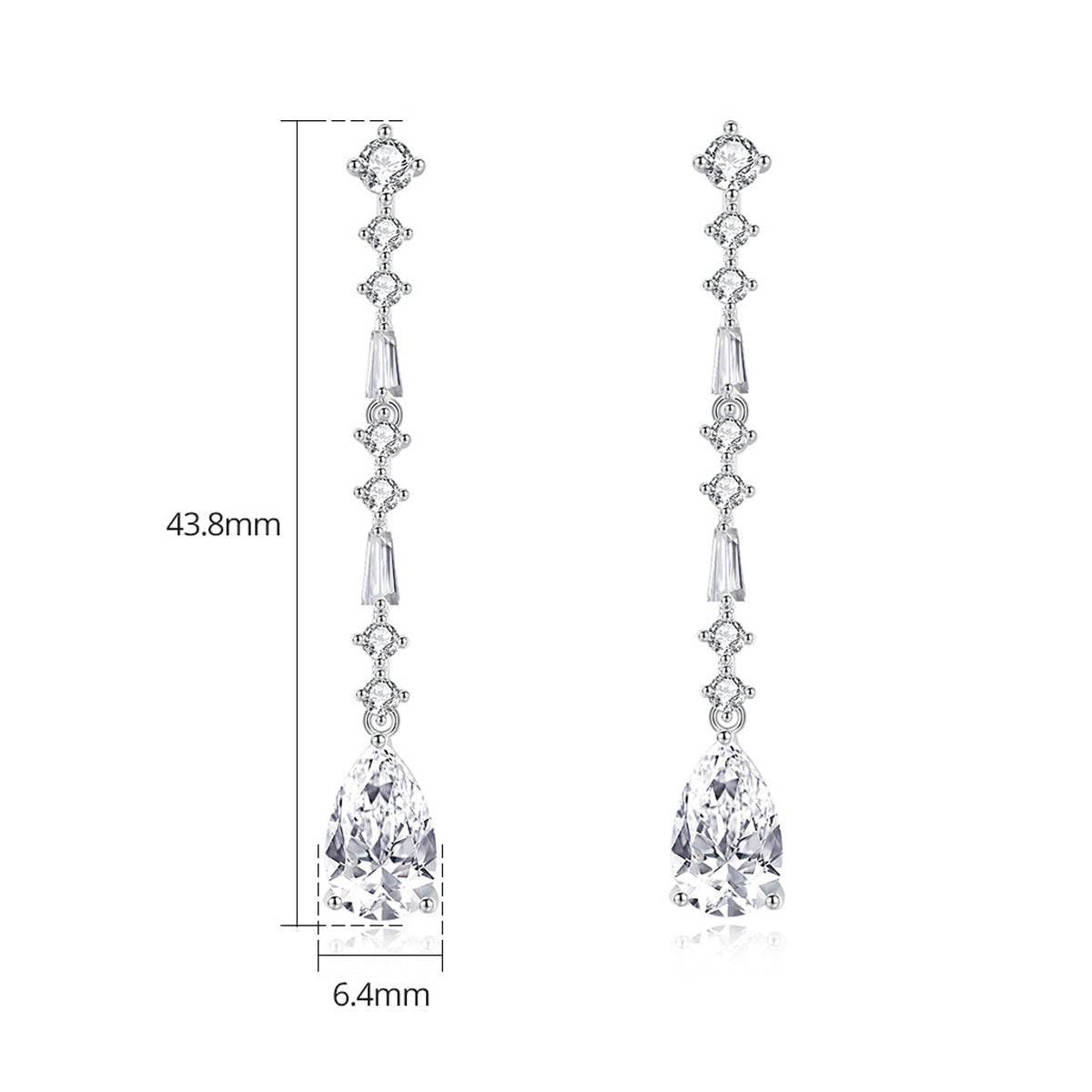 Copper With Silver Plated Fashion Jewelry Earrings