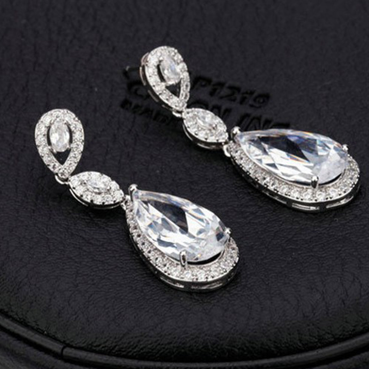 Copper With Silver Plated Fashion Jewelry Earrings