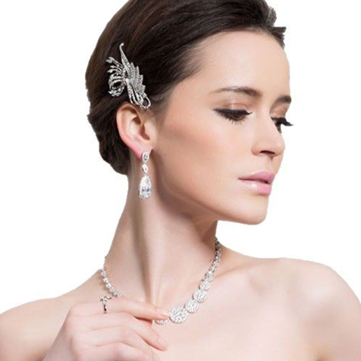 Copper With Silver Plated Fashion Jewelry Earrings