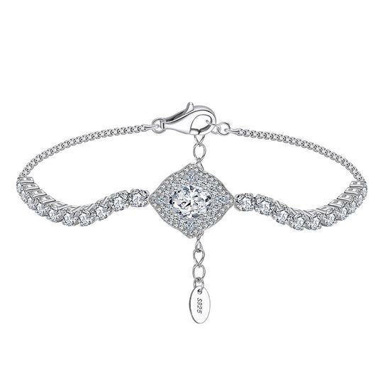 925 Sterling Silver Zircon Bracelet