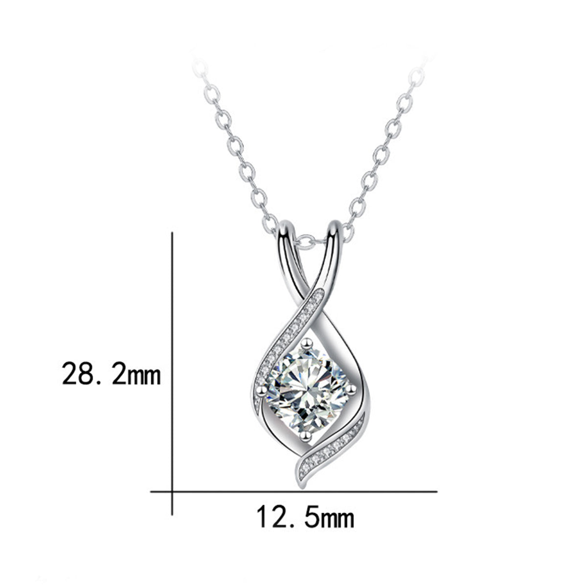 Copper With Silver Plated Classical Pendant Necklace