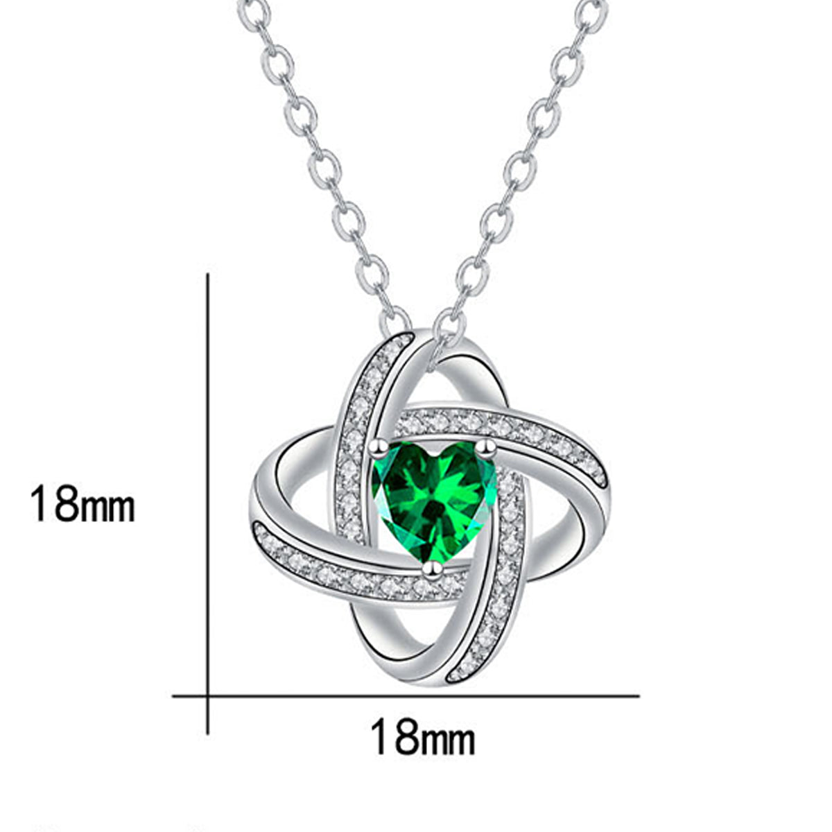 Copper With Silver Plated Clover Pendant Necklace