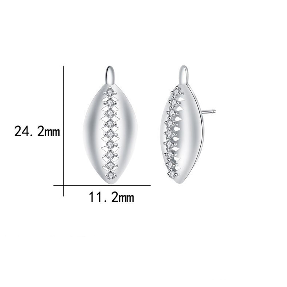 Copper With Silver Plated Fashion Jewelry Earrings