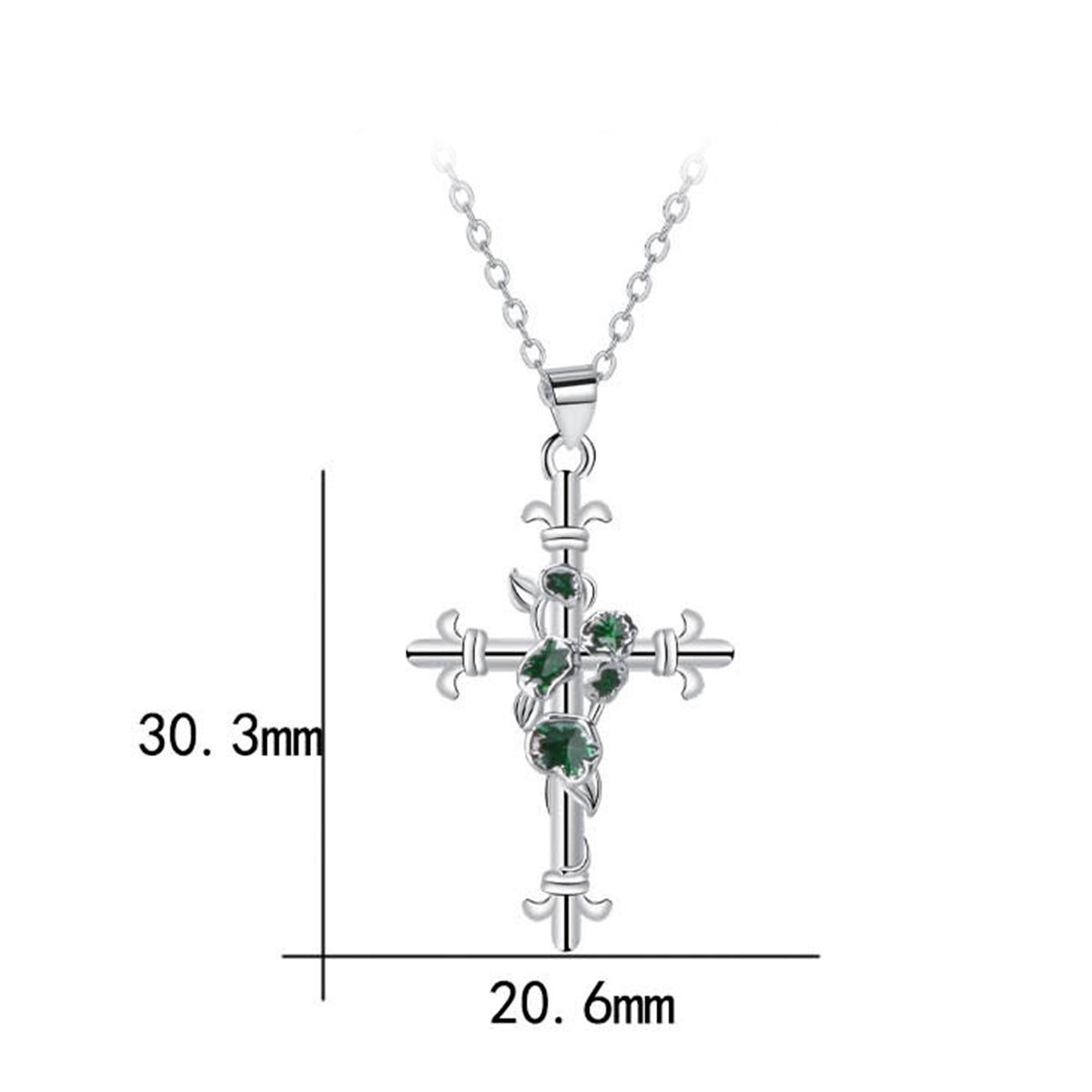 Copper With Silver Plated Cross Pendant Necklace