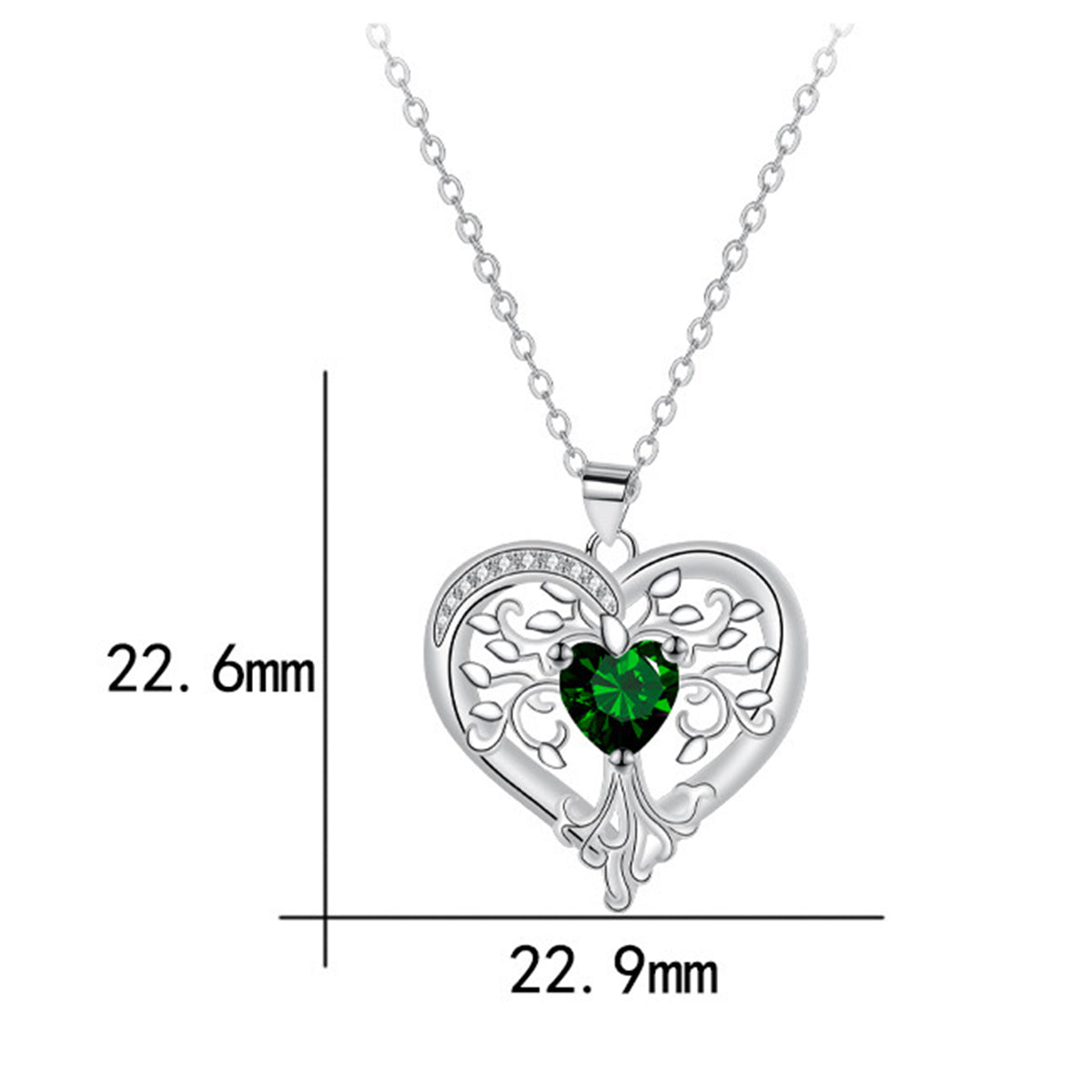 Copper With Silver Plated Heart Pendant Necklace