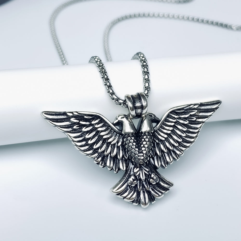 Gothic Mysterious Angel Wings Pendant Necklace, Men Women's Fashion Jewelry, Perfect for Parties & Gifts, Elegant Accessory for Everyday Wear