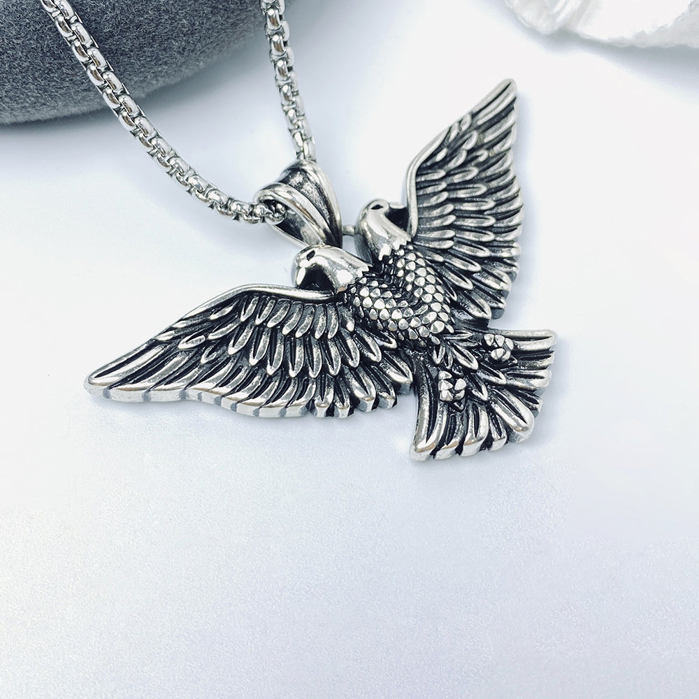 Gothic Mysterious Angel Wings Pendant Necklace, Men Women's Fashion Jewelry, Perfect for Parties & Gifts, Elegant Accessory for Everyday Wear