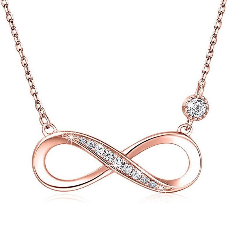 925 Sterling Silver Infinity Fashion Necklace