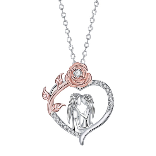 Copper With Silver Plated Tree Pendant Necklace