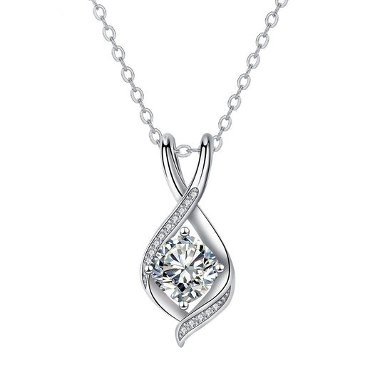 Copper With Silver Plated Classical Pendant Necklace