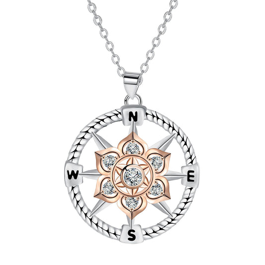 Copper With Silver/Rosegold Plated Fashion Pendant Necklace