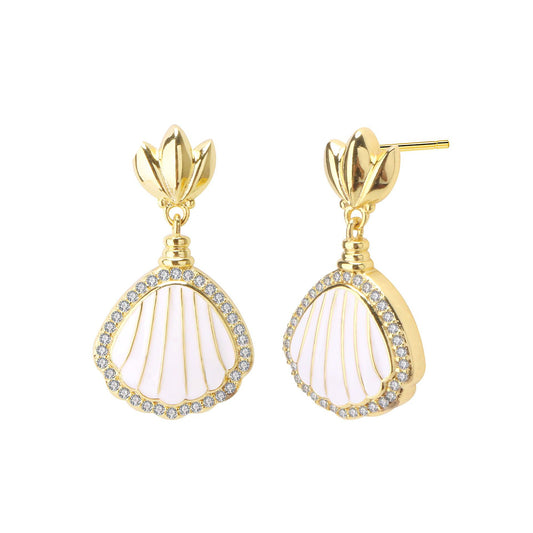 Copper With Gold Plated Fashion Jewelry Earrings