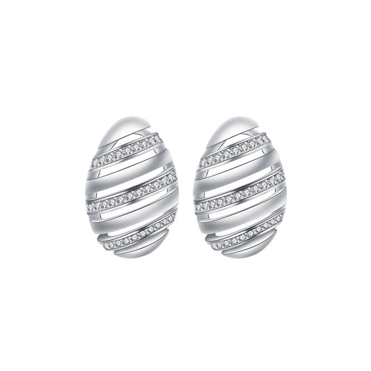 Copper With Silver Plated Fashion Jewelry Earrings