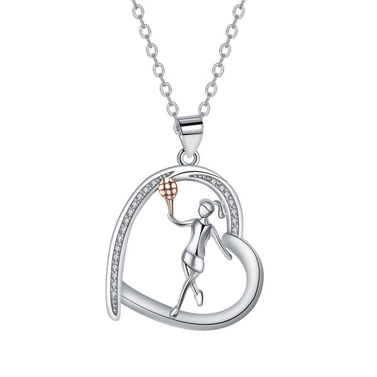 Copper With Silver Plated Heart Pendant Necklace