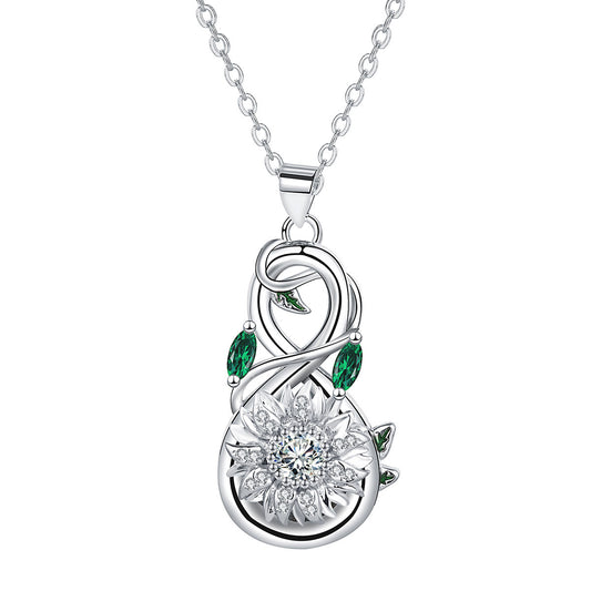 Copper With Silver Plated Infinity Pendant Necklace for Women