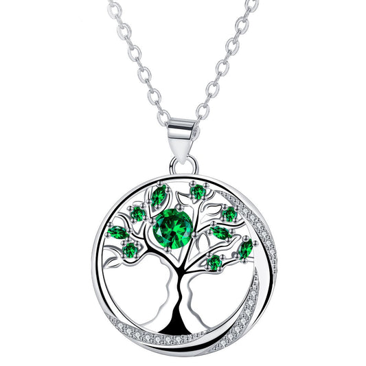 Copper With Silver Plated Tree of Life Pendant Necklace