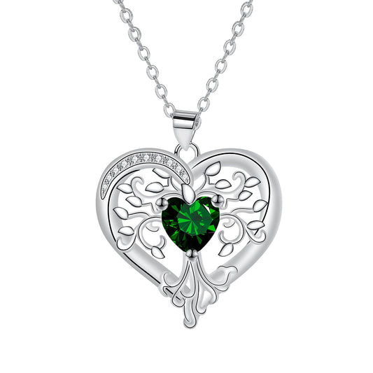 Copper With Silver Plated Heart Pendant Necklace