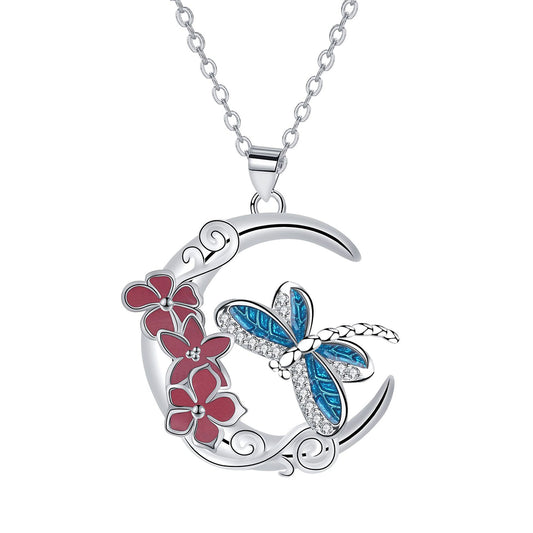 Copper With Silver Plated Flower Pendant Necklace