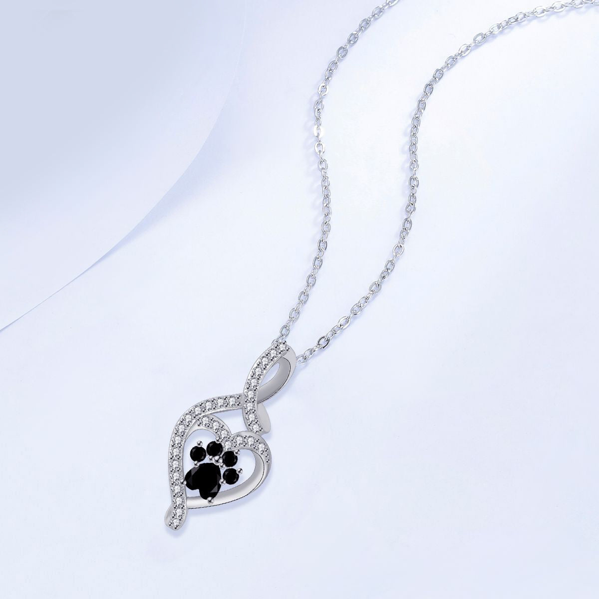 Copper With Silver Plated Paw Pendant Necklace for Women