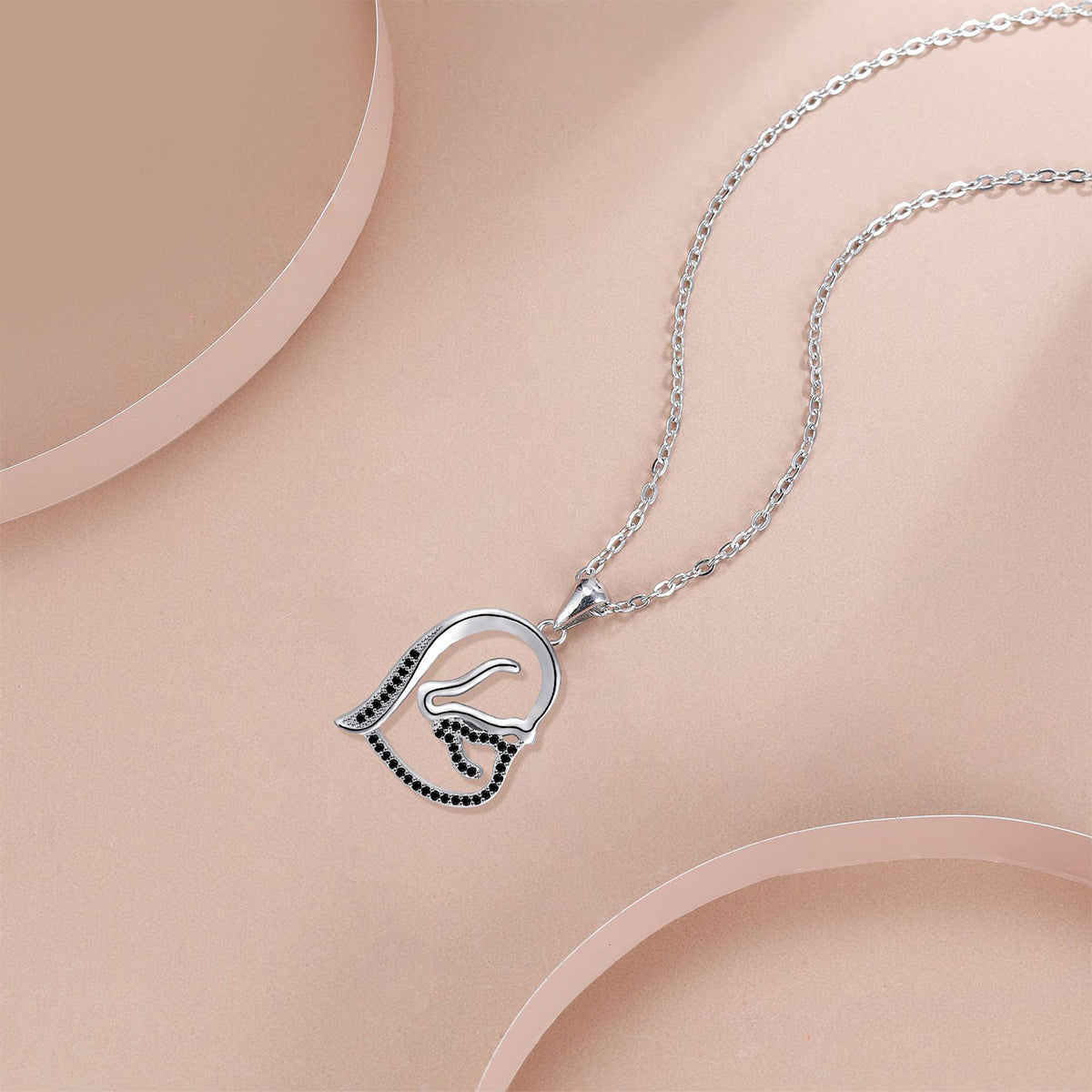 Copper With Silver Plated Heart Pendant Necklace