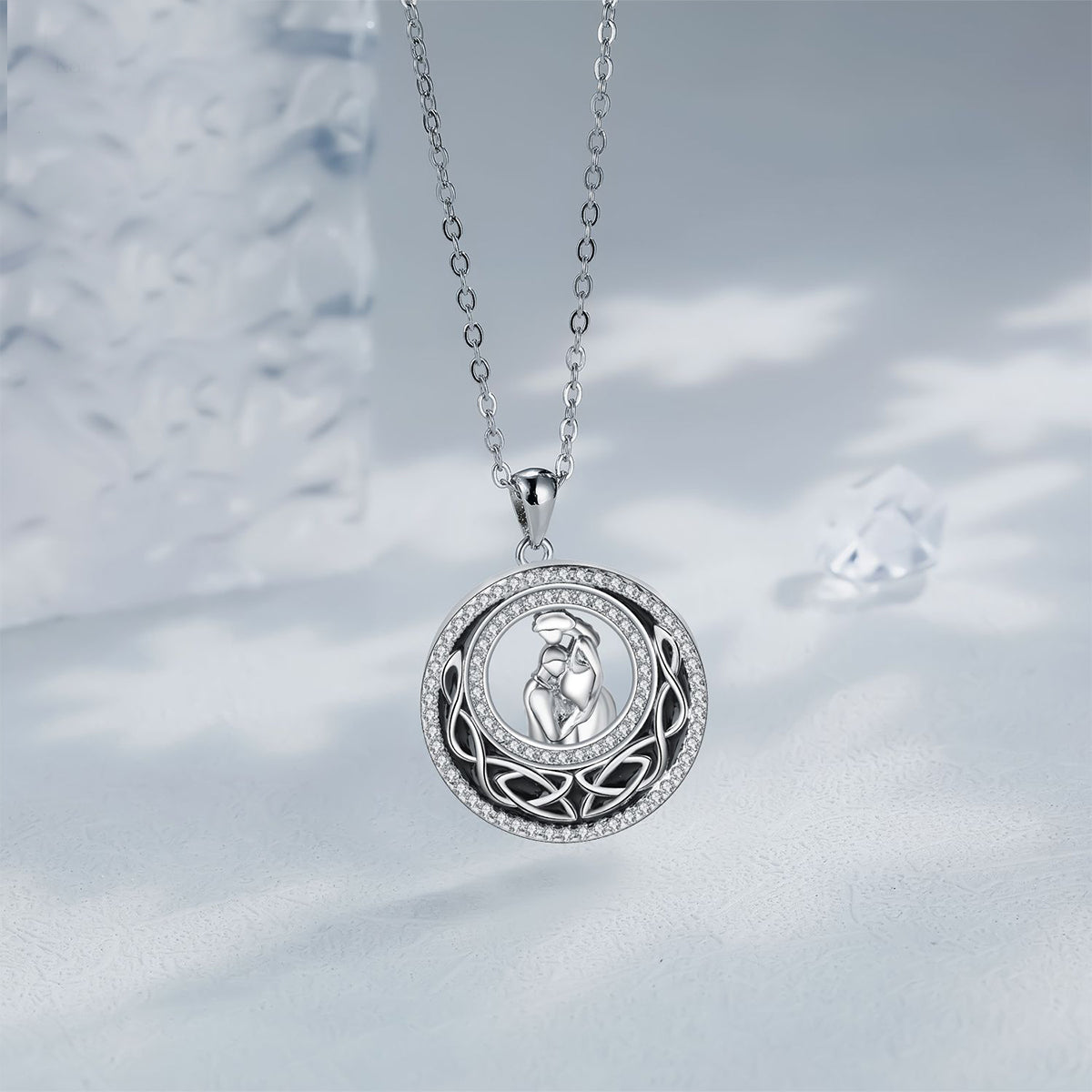 Copper With Silver Plated/Rosegold Heart Sister Pendant Necklace
