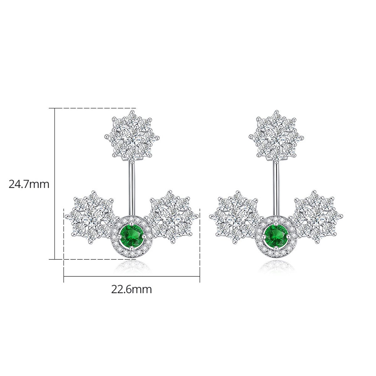 Copper With Silver Plated Fashion Jewelry Earrings