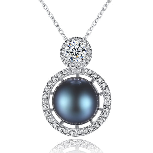 925 Sterling Silver Natural Pearl Drop Necklace Fashion Jewelry Gift for Women Girls