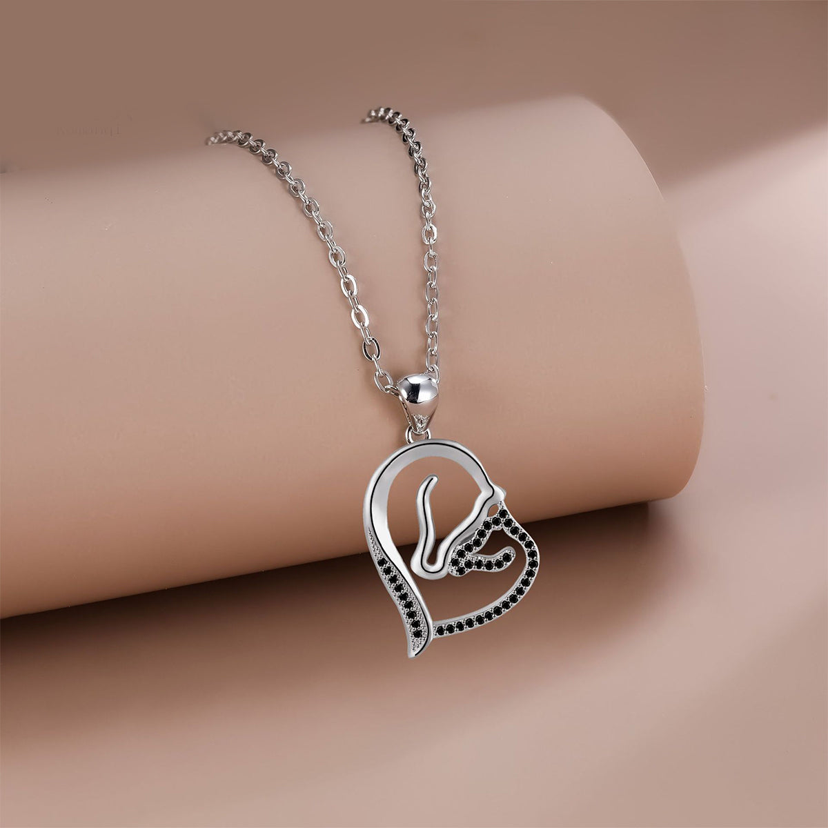 Copper With Silver Plated Heart Pendant Necklace