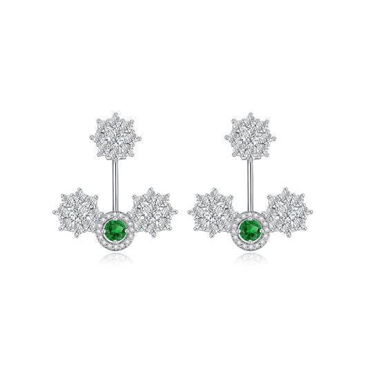 Copper With Silver Plated Fashion Jewelry Earrings