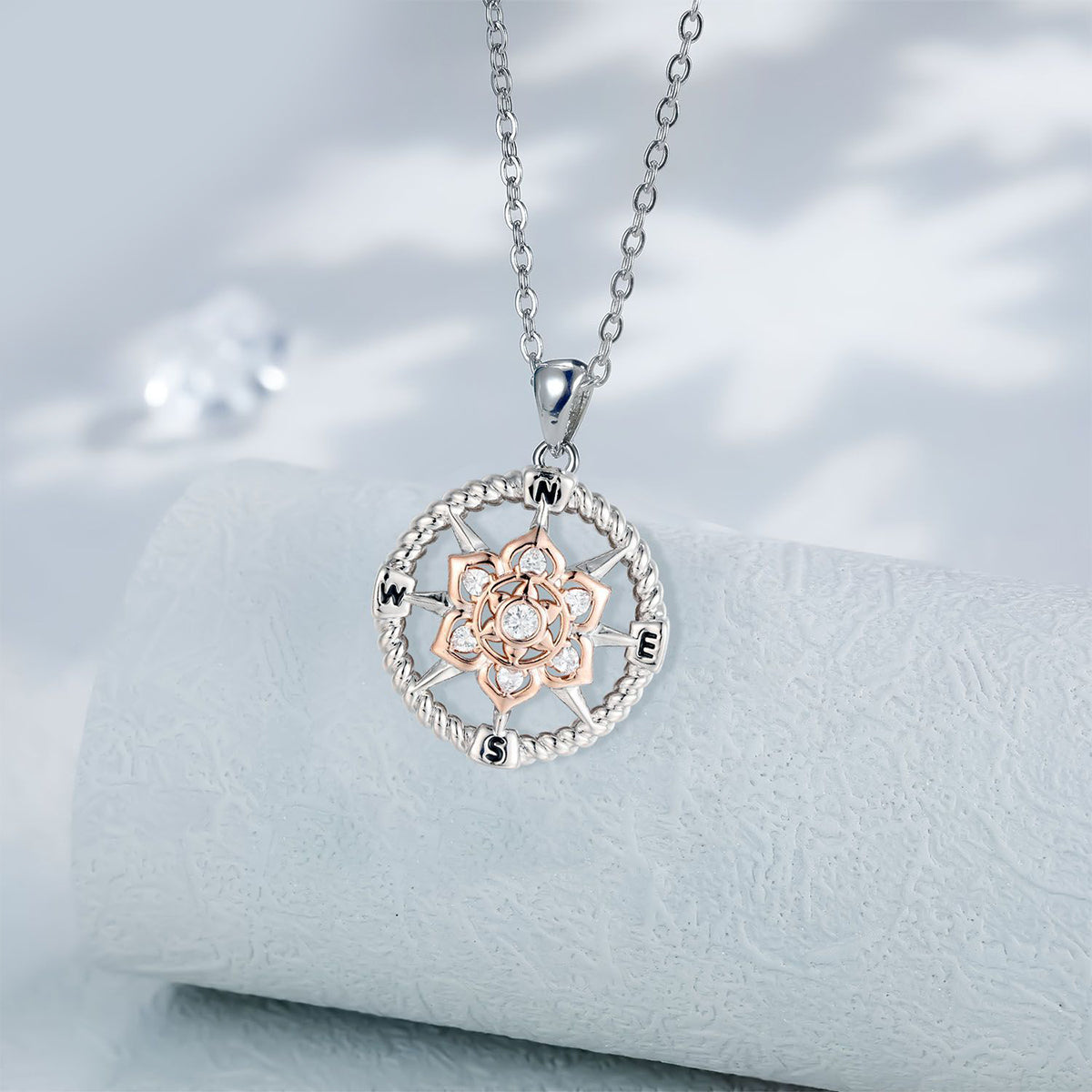 Copper With Silver/Rosegold Plated Fashion Pendant Necklace