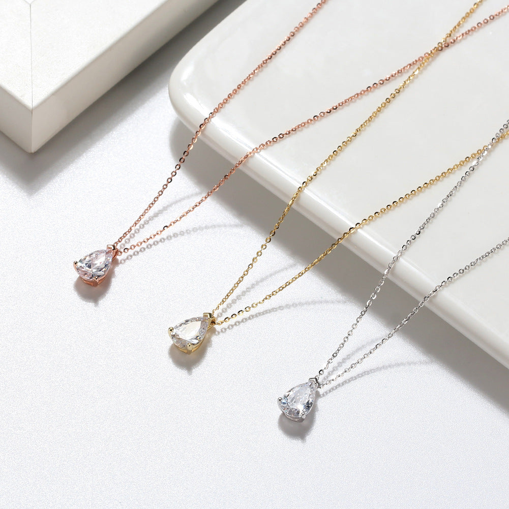 Stainless Steel Fashion Zircon Necklace