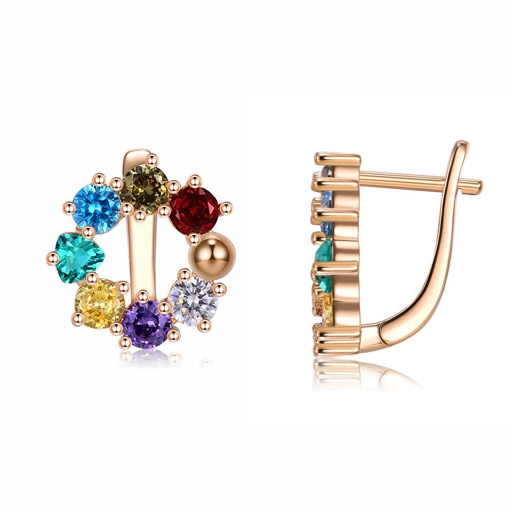 Brass With Plated Fashion Jewelry Earrings